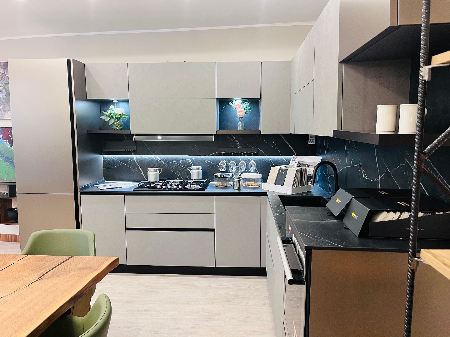 Cucine esposte in showroom